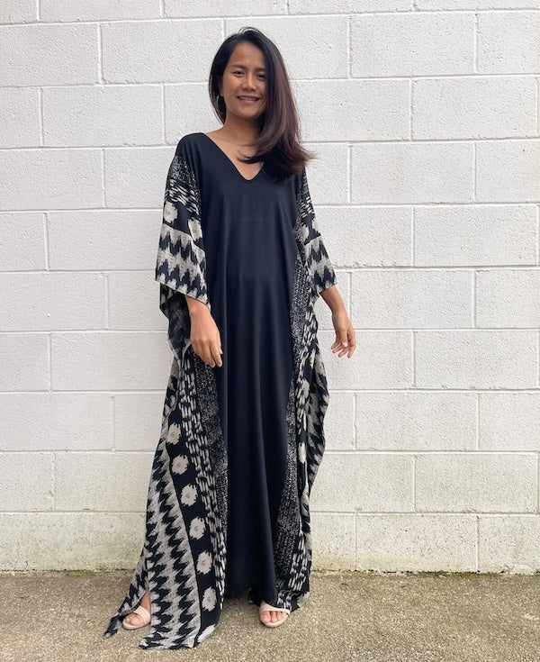 Eco print kaftan dresses for women