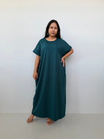 Mala Handworks Alice Jersey Cotton Kaftan in Petrol