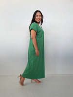 Mala Handworks Alisa Petite Cotton Kaftan in Emerald