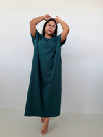 Mala Handworks Alice Jersey Cotton Kaftan in Petrol