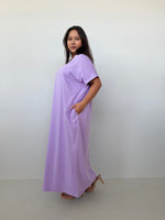 Mala Handworks Alice Jersey Cotton Kaftan in Lilac