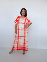 Mala Handworks Alice Jersey Cotton Kaftan in Orange Tie Dye