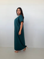 Mala Handworks Alice Jersey Cotton Kaftan in Petrol