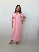 Mala Handworks Alisa Petite Cotton Kaftan in Bubblegum