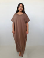 Mala Handworks Alice Jersey Cotton Kaftan in Mocha