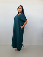 Mala Handworks Alice Jersey Cotton Kaftan in Petrol