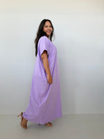 Mala Handworks Alice Jersey Cotton Kaftan in Lilac