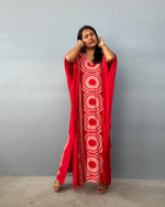 Mala Handworks Luna Echoeye Kaftan in Red