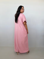 Mala Handworks Alice Jersey Cotton Kaftan in Bubblegum