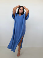 Mala Handworks Gloria Cotton Kaftan in Cornflower