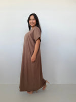 Mala Handworks Alice Jersey Cotton Kaftan in Mocha