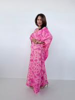Mala Handworks Olena Cotton Kaftan in Watermelon Tie Dye