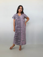 Mala Handworks Alisa Petite Cotton Kaftan in Stone Tie Dye