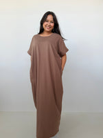 Mala Handworks Alice Jersey Cotton Kaftan in Mocha