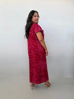 Mala Handworks Alisa Petite Cotton Kaftan in Ruby Tie Dye