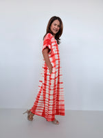 Mala Handworks Alice Jersey Cotton Kaftan in Orange Tie Dye