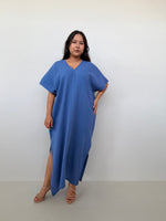 Mala Handworks Gloria Cotton Kaftan in Cornflower