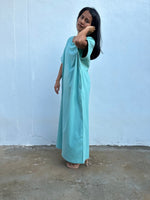 Mala Handworks Alice Jersey Cotton Kaftan in Aqua
