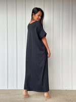 MALA handworks Alice Jersey Cotton Kaftan in Black