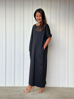 MALA handworks Alice Jersey Cotton Kaftan in Black