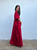 MALA handworks  Alice Jersey Cotton Kaftan in Cherry