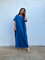 MALA handworks Alice Jersey Cotton Kaftan in Cornflower Blue