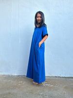 MALA handworks Alice Jersey Cotton Kaftan in Cornflower Blue