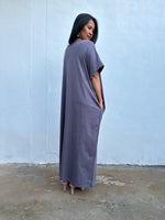 MALA handworks Alice Jersey Cotton Kaftan in Dark Gray