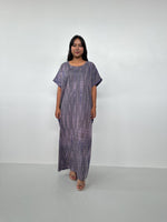 MALA handworks  Alice Jersey Cotton Kaftan in Deep Purple Tie Dye