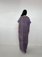 MALA handworks  Alice Jersey Cotton Kaftan in Deep Purple Tie Dye