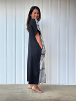 MALA handworks Alice Jersey Cotton Kaftan in Hand-Painted Batik Geometric Design