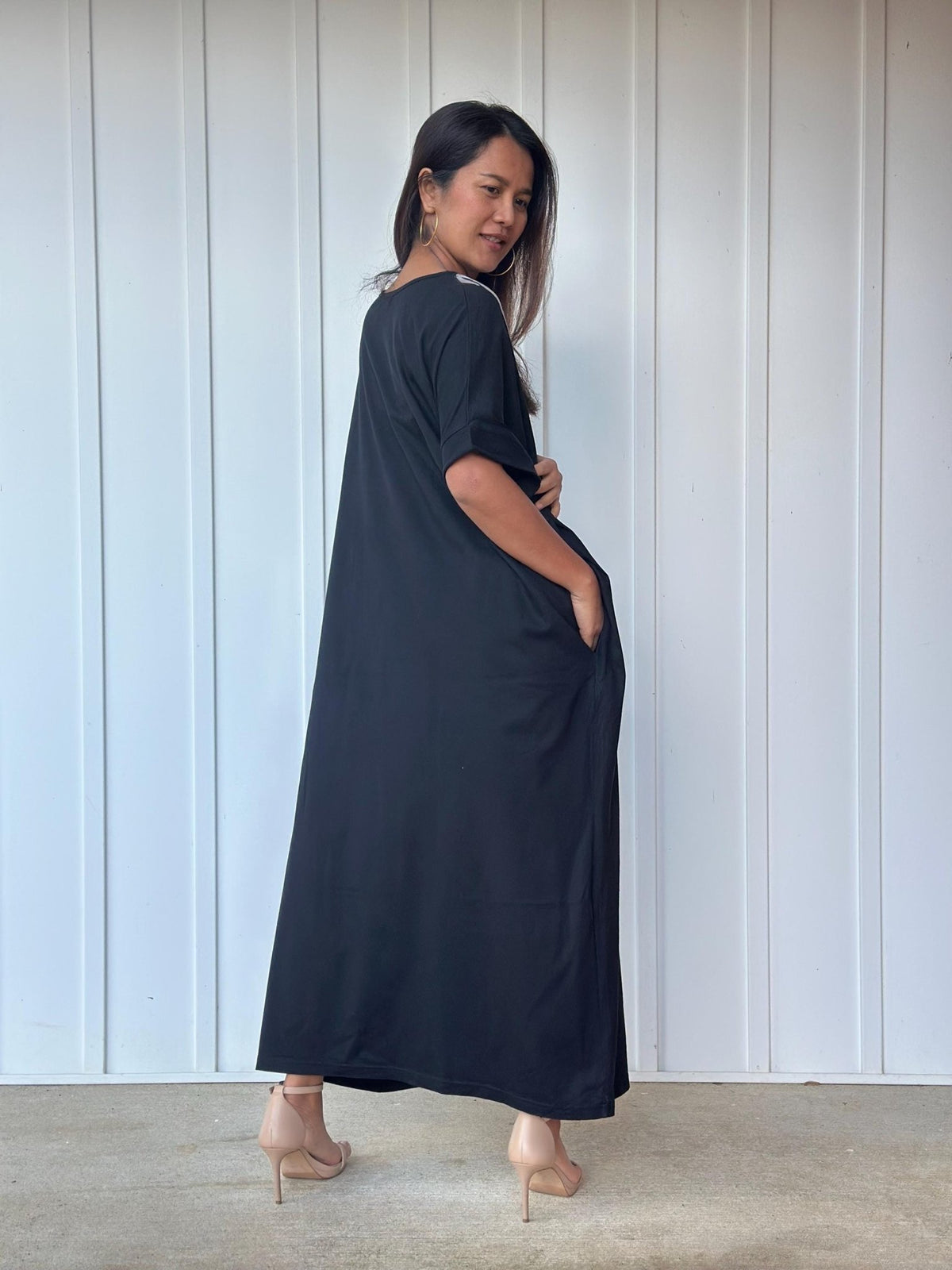 MALA handworks Alice Jersey Cotton Kaftan in Hand-Painted Batik Zebra Pattern