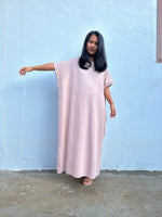 Mala Handworks Alice Jersey Cotton Kaftan in Tan