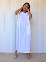 Mala Handworks Alice Jersey Cotton Kaftan in White
