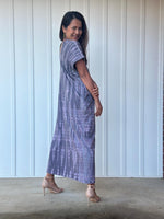 Mala Handworks Alisa Petite Cotton Kaftan in Dark Lavender Tie Dye