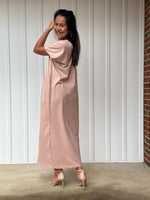 Mala Handworks Alisa Petite Cotton Kaftan in Peach