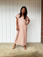 Mala Handworks Alisa Petite Cotton Kaftan in Peach