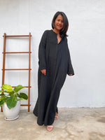 MALA handworks Aura Double Gauze Cotton Shirt Dress in PL-11 Black 7