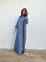 MALA handworks Aura Double Gauze Cotton Shirt Dress in PL-9