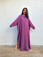 MALA handworks Aura Double Gauze Cotton Shirt Dress in Plum
