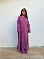 MALA handworks Aura Double Gauze Cotton Shirt Dress in Plum