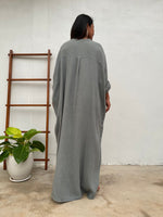 MALA handworks Aura Double Gauze Cotton Shirt Dress in Sage Green