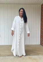 MALA handworks Aura Double Gauze Cotton Shirt Dress in White