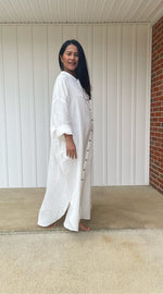 MALA handworks Aura Double Gauze Cotton Shirt Dress in White