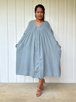 Mala Handworks Bree Double Gauze Cotton Dress in Sage