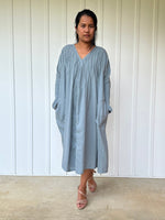 Mala Handworks Bree Double Gauze Cotton Dress in Sage