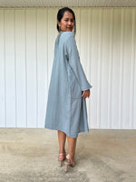 Mala Handworks Bree Double Gauze Cotton Dress in Sage