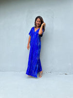 Mala Handworks Callie Petite Kaftan in Sapphire Tie Dye