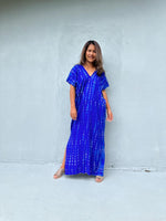 Mala Handworks Callie Petite Kaftan in Sapphire Tie Dye