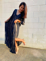 MALA handworks  Camila Kaftan in Black and off White Tie Dye